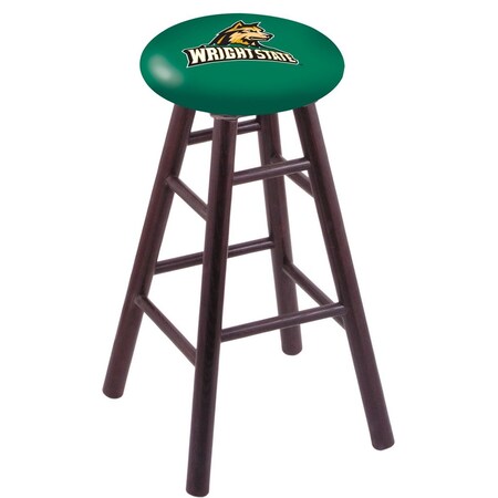 Oak Bar Stool,Dark Cherry Finish,Wright State Seat